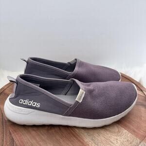 Adidas Shoes Womens Size 9.5 Purple Cloudfoam Slip On Walking Casual Comfort